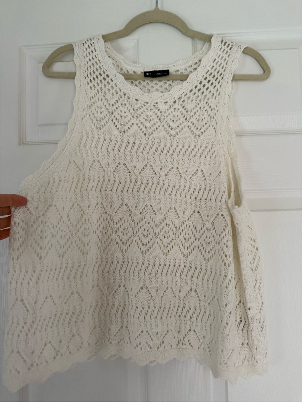 GAP Women's Cream Crochet Tank Top AND skirt